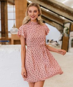 Short Dress With Bohemian Pattern